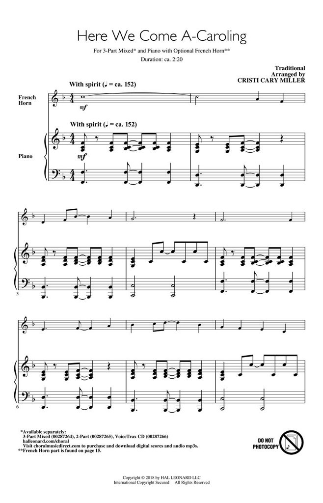 Here We Come A-Caroling