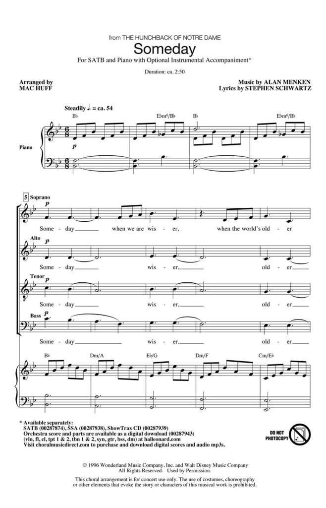 Someday (from The Hunchback of Notre Dame)