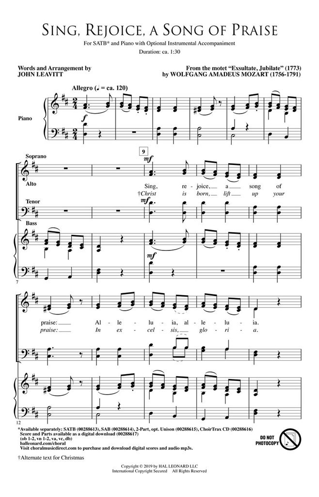 Sing, Rejoice, a Song of Praise