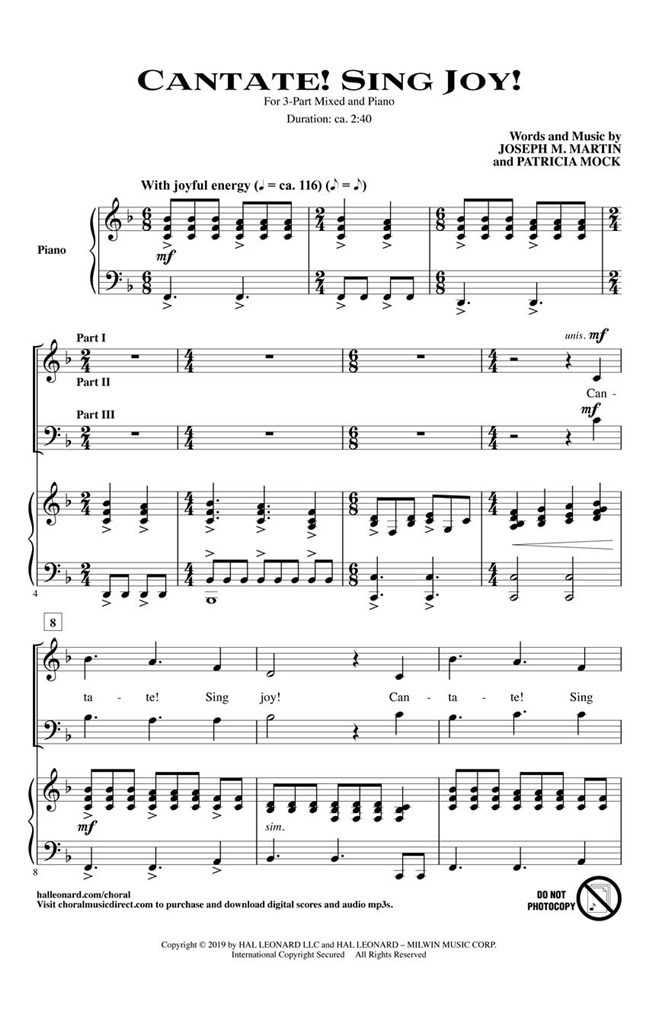 Cantate! Sing Joy!