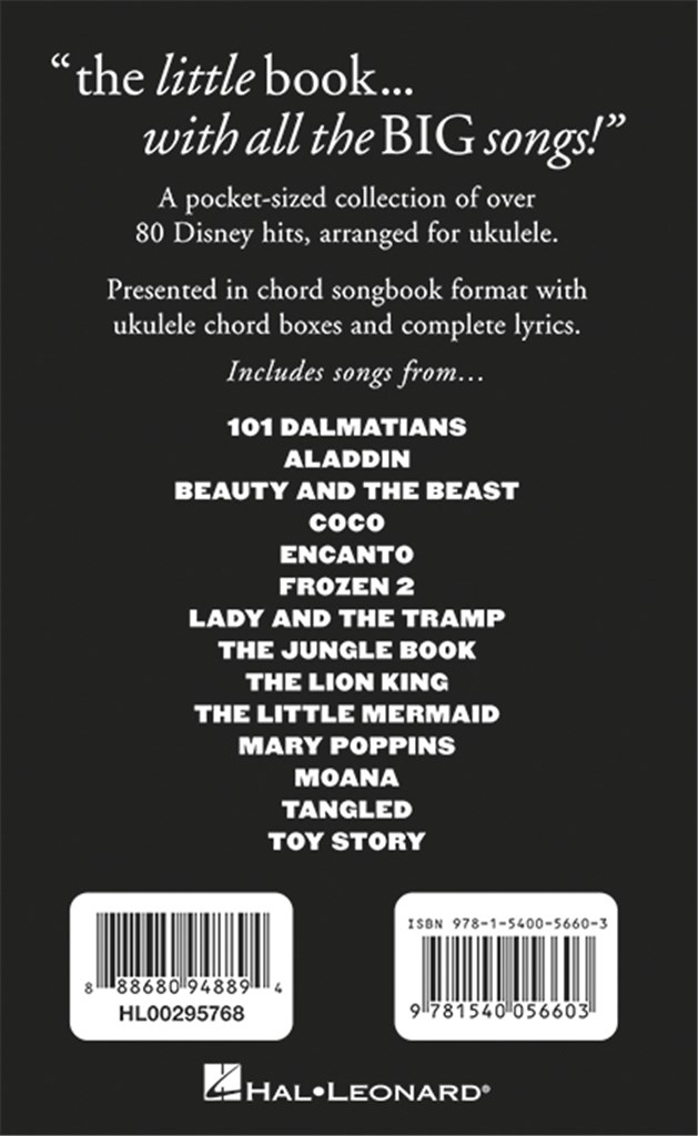 The Little Black Disney Songbook for Ukulele