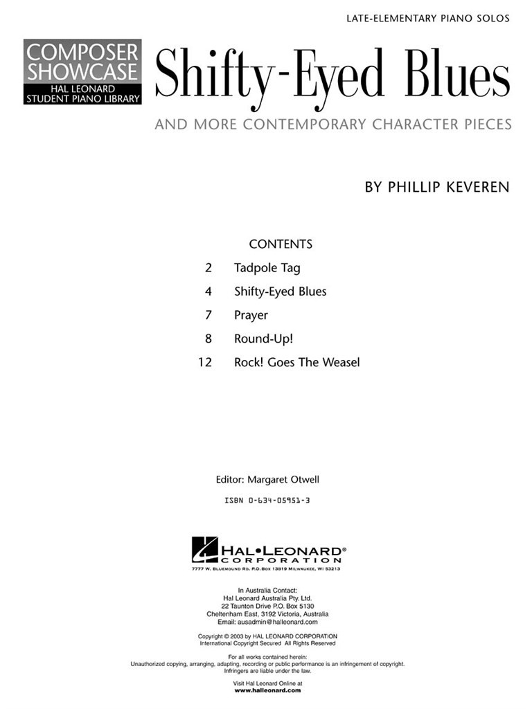 Shifty-Eyed Blues And More Cont.Character Pieces