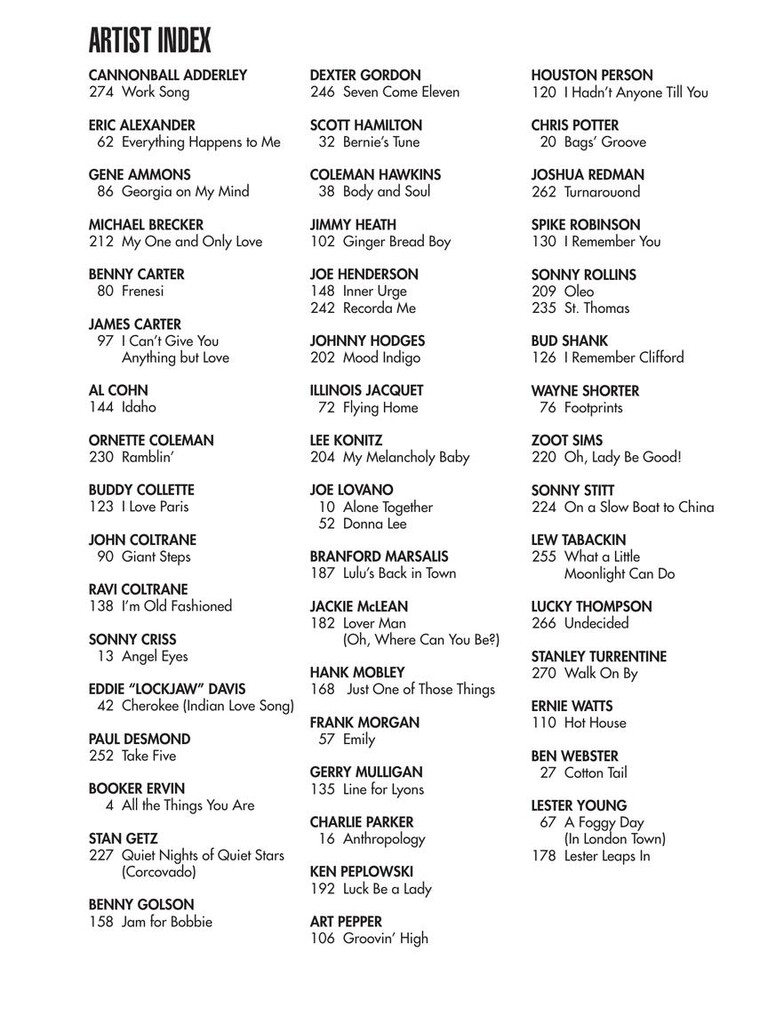 Saxophone Omnibook for E-Flat Instruments
