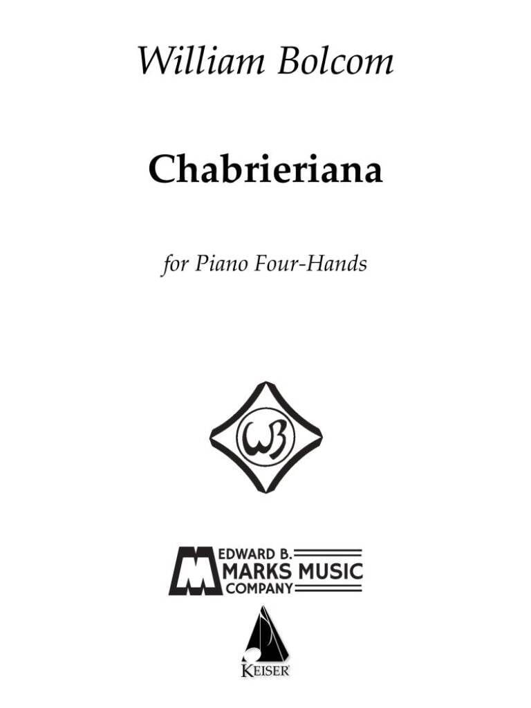Chabrieriana for One Piano/Four Hands