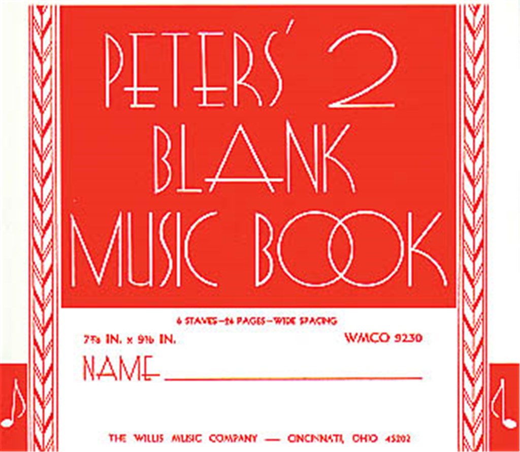 Peters' Blank Music Book (Red)