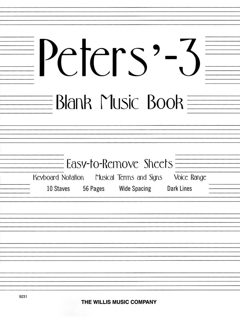 Peters' Blank Music Book (White)