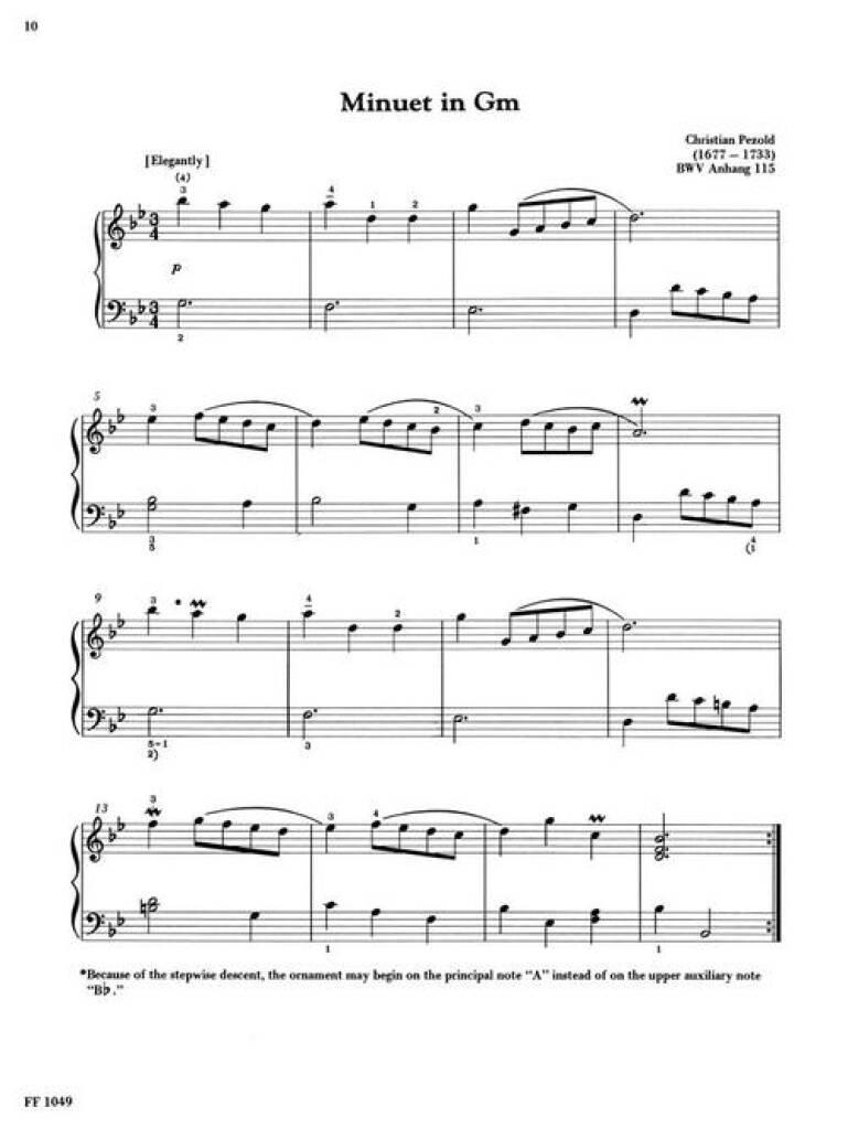Selections from the Notebook for Anna M. Bach