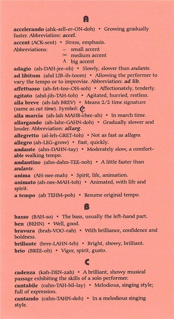 Music Dictionary