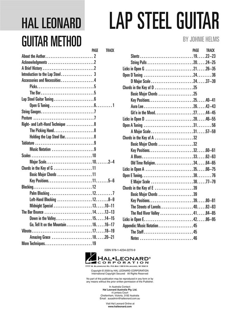 The Hal Leonard Lap Steel Guitar Method