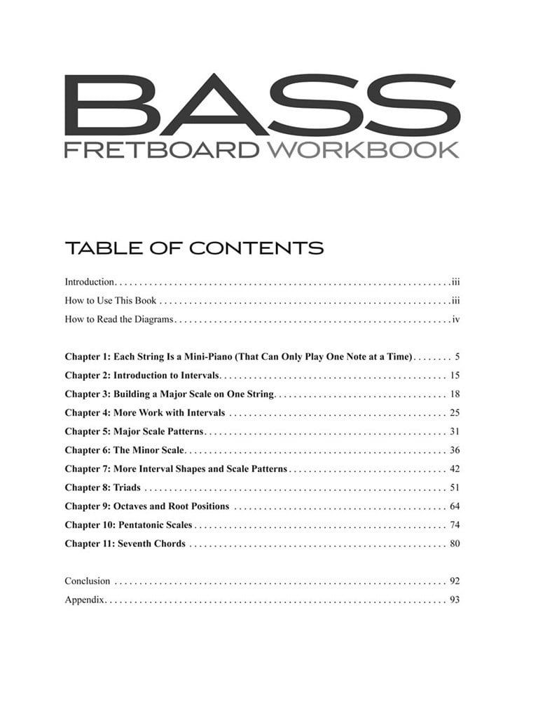 Bass Fretboard Workbook Essential Music Principles