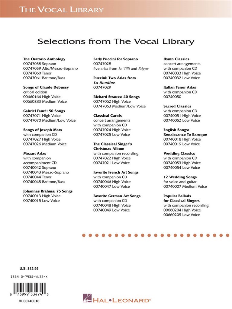English Songs: Renaissance to Baroque