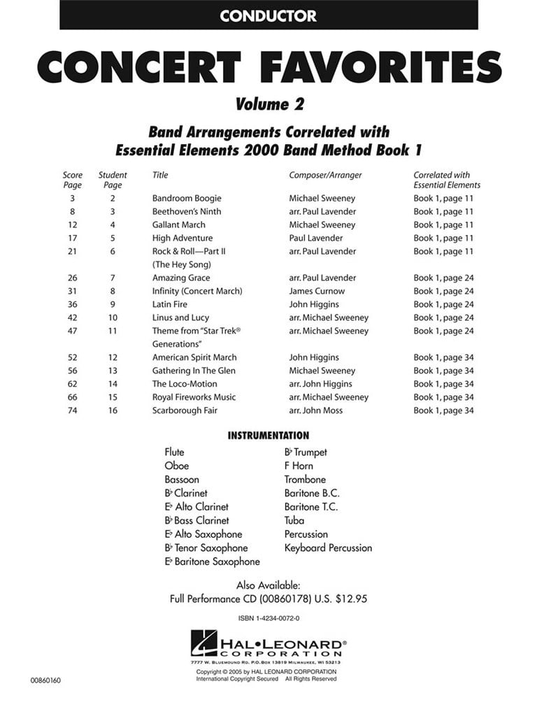 Concert Favorites Vol. 2 - Conductor