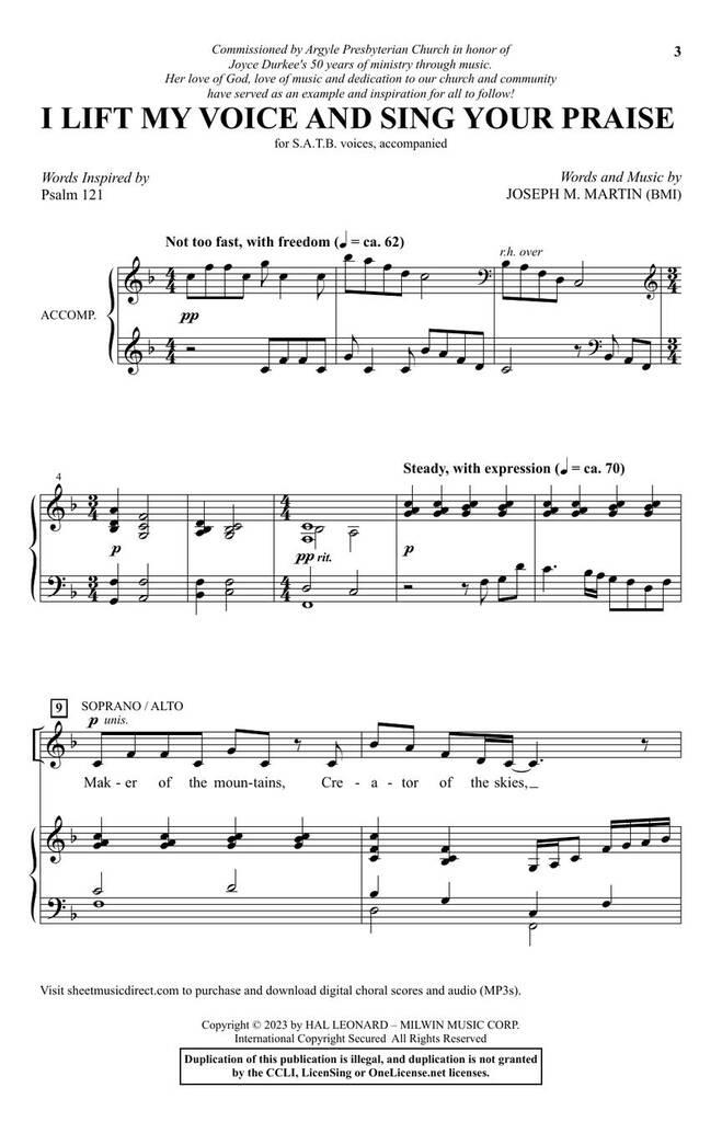 I Lift My Voice and Sing Your Praise