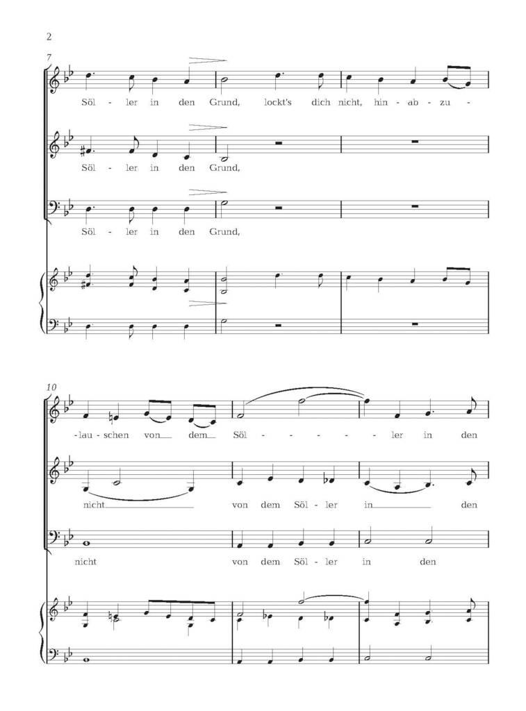 Chorlieder II - Gartenlieder Op. 3