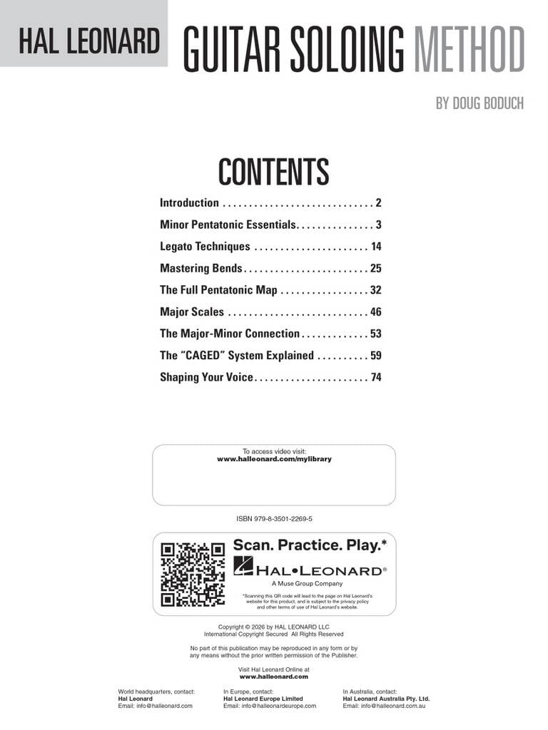 Hal Leonard Guitar Soloing Method