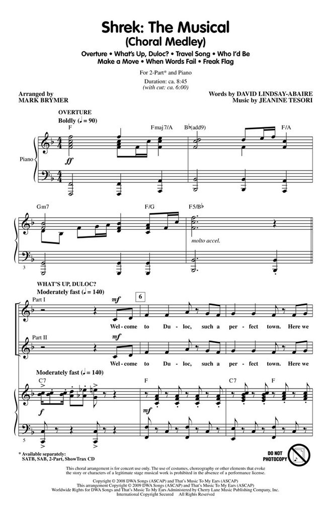 Shrek: The Musical (Choral Medley)