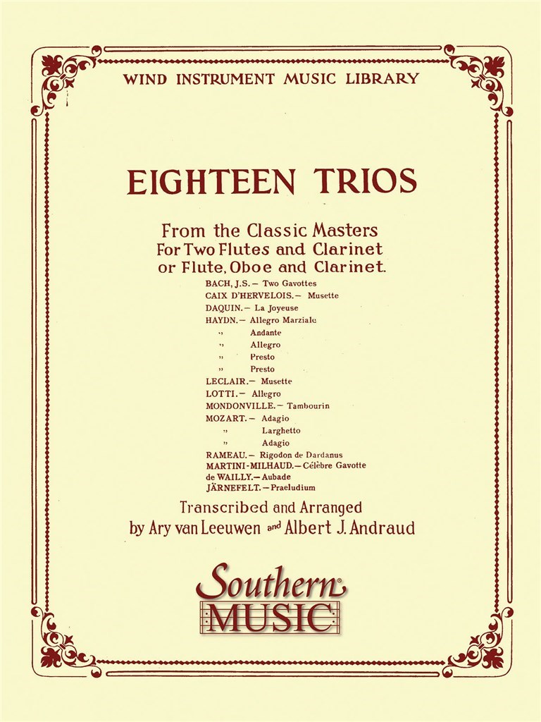Eighteen (18) Trios (Complete) From Classic Master