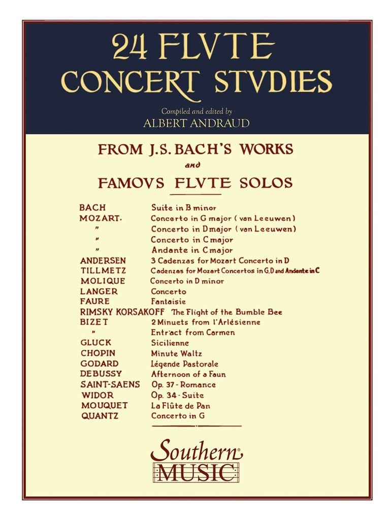 Twenty Four (24) Flute Concert Studies +Usa-Onl