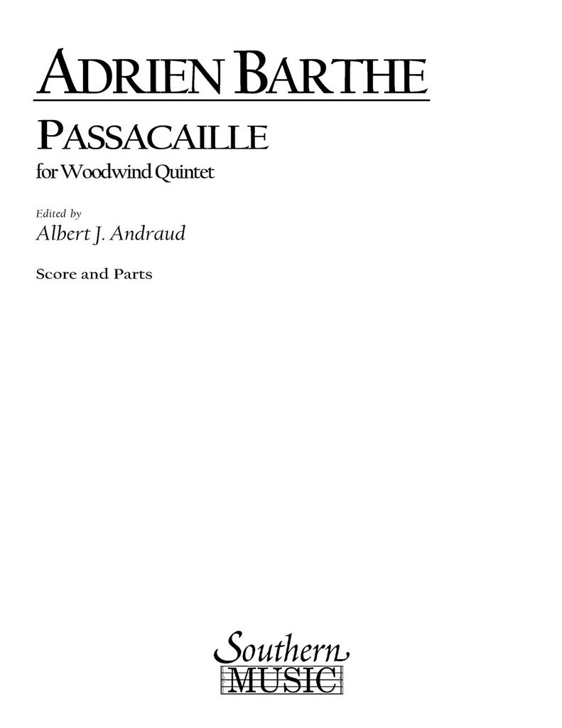 Passacaille (Parts Available In B208)