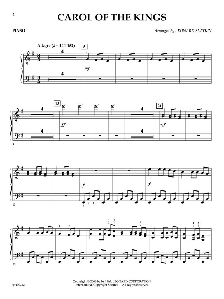 Holidays for Piano and Strings - Piano