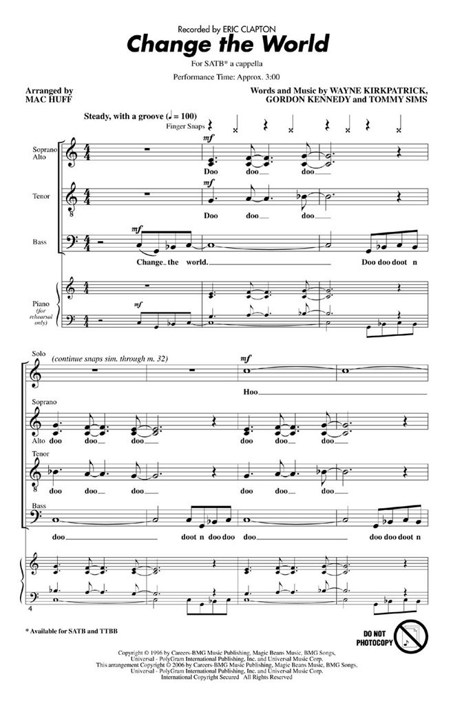 Change The World (SATB)