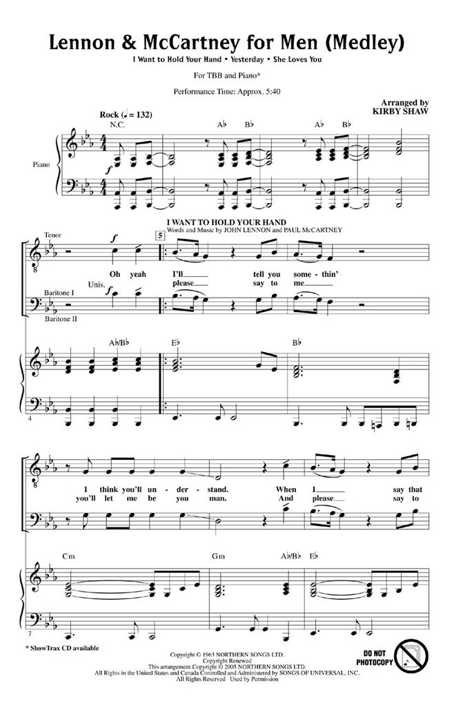 Lennon & McCartney for men (Medley)