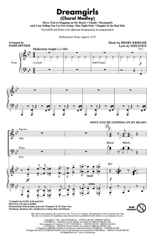 Dreamgirls (Choral Medley)