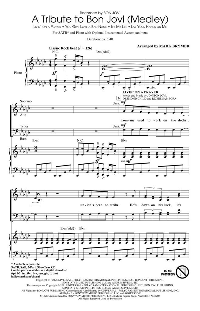 A Tribute to Bon Jovi (Medley)