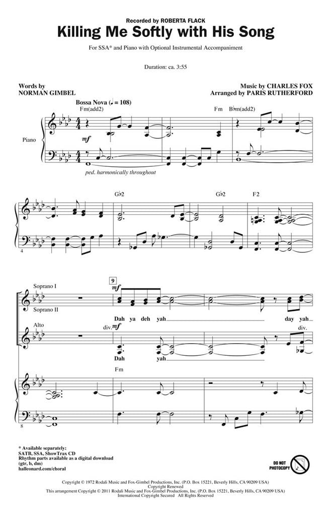 Killing Me Softly with His Song