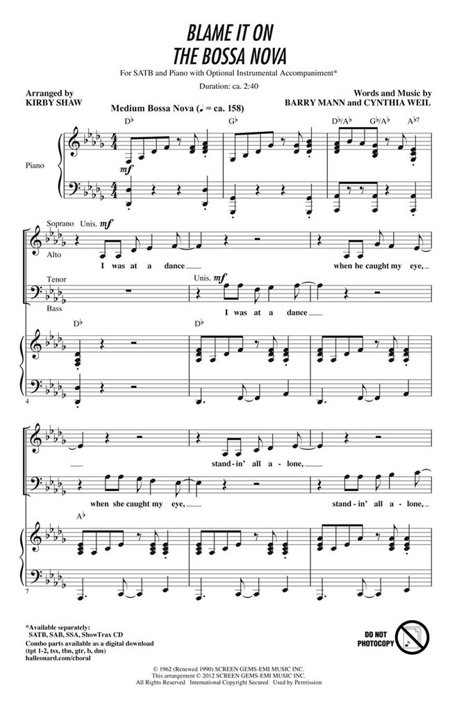 Blame It on the Bossa Nova