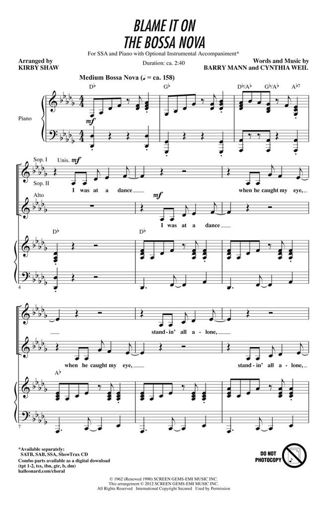 Blame It on the Bossa Nova