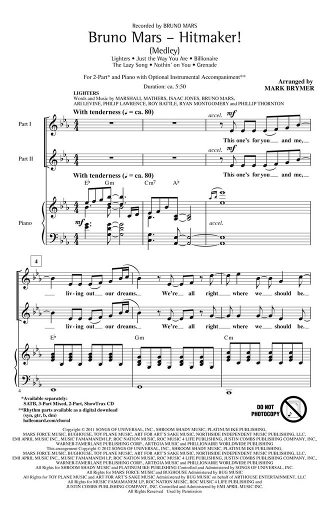 Bruno Mars - Hitmaker! (Medley)