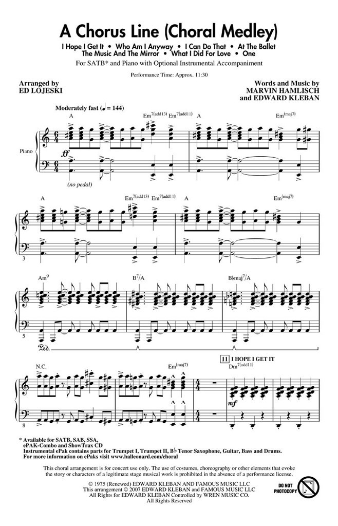 A Chorus Line (Medley)