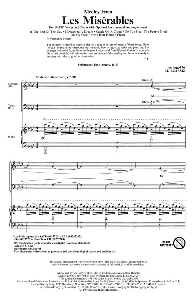 Les Misérables (medley)