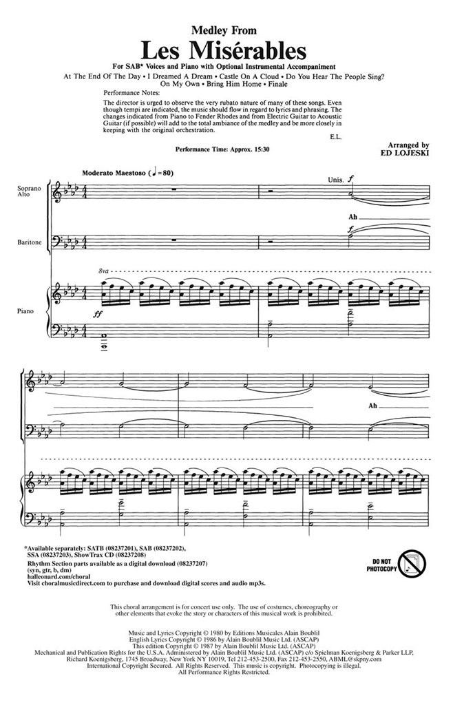 Les misérables (Medley)