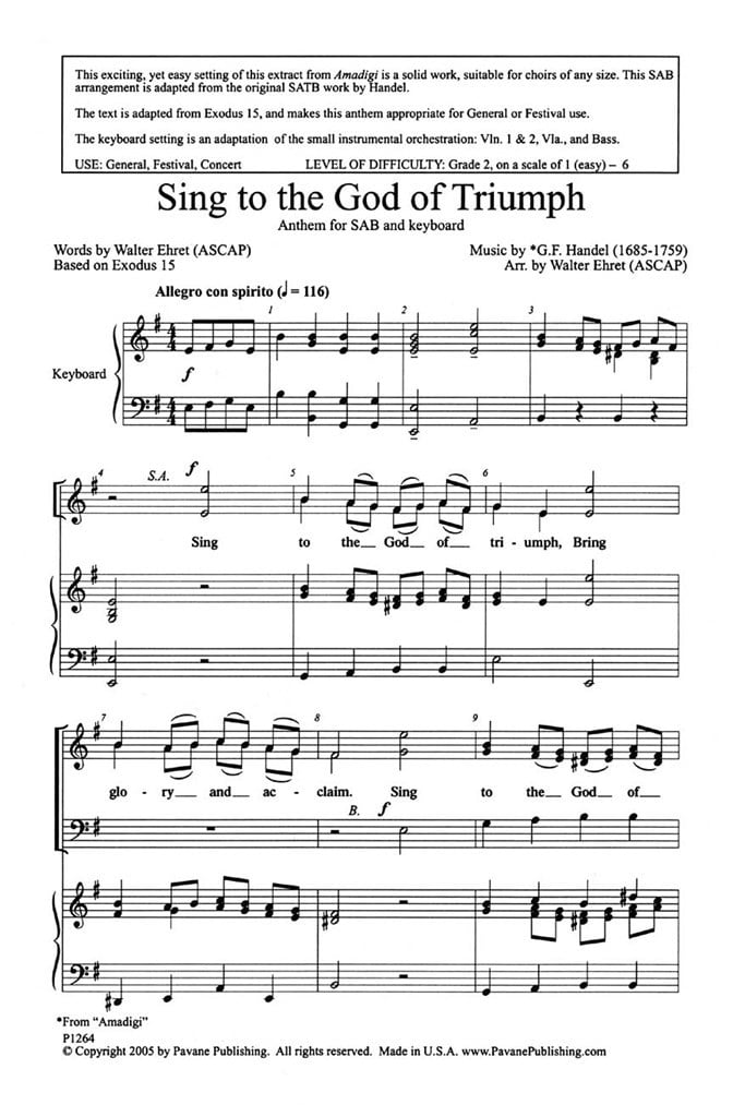 Sing to the God of Triumph