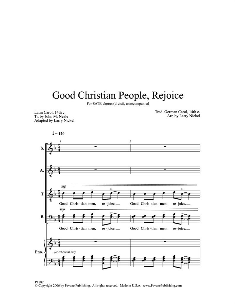 Good Christian People, Rejoice