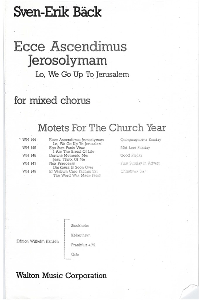 Ecce Ascendimus Jerosolymam
