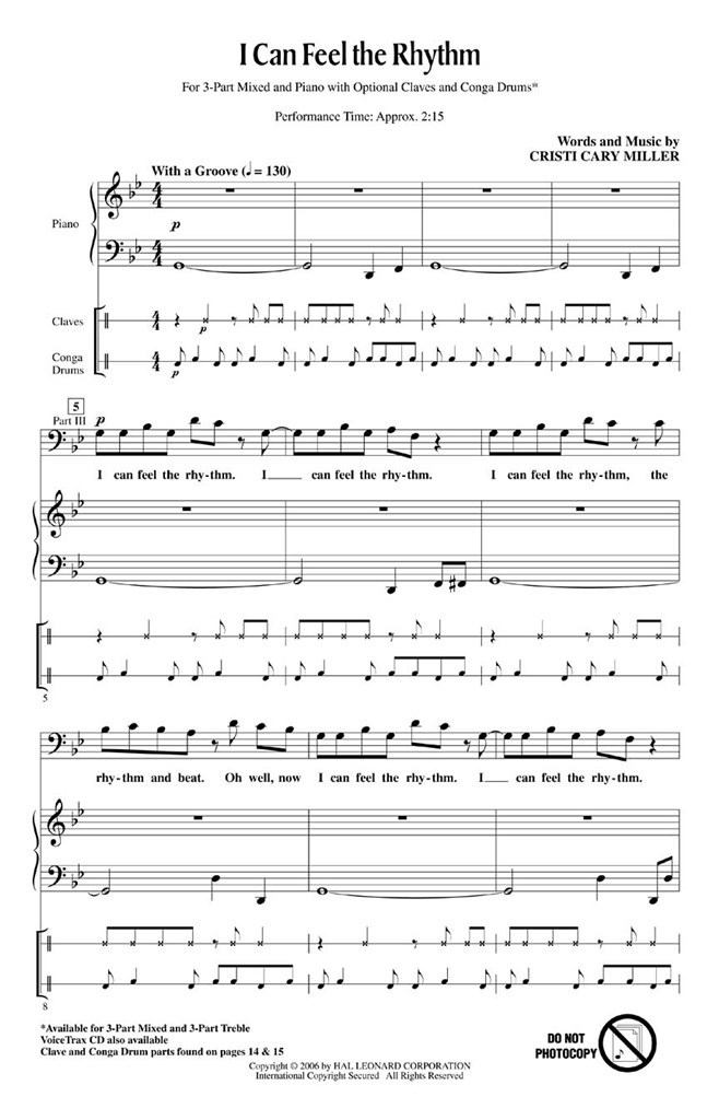I Can Feel The Rhythm (SAB)