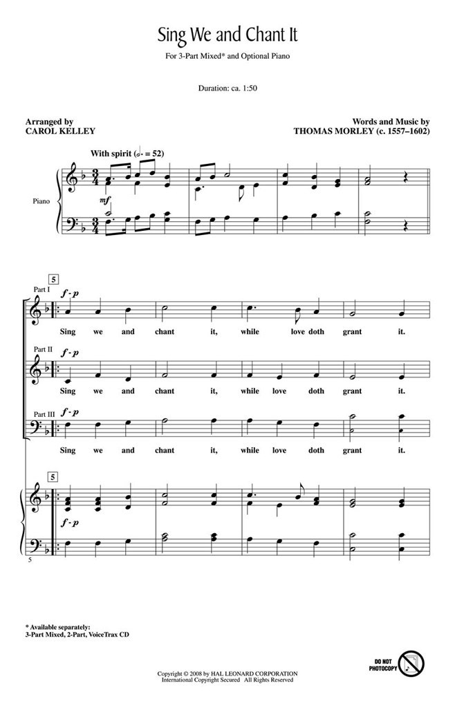Sing We and Chant It
