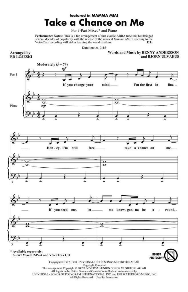 Take a Chance on Me (from Mamma Mia)