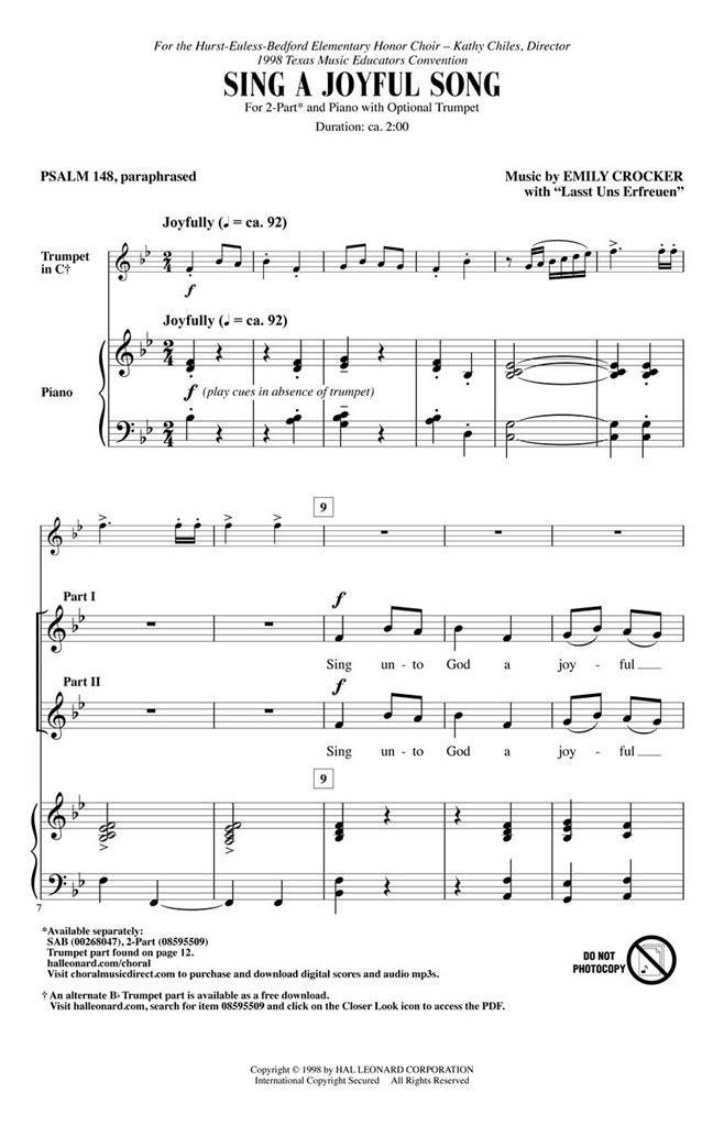 Sing a Joyful Song