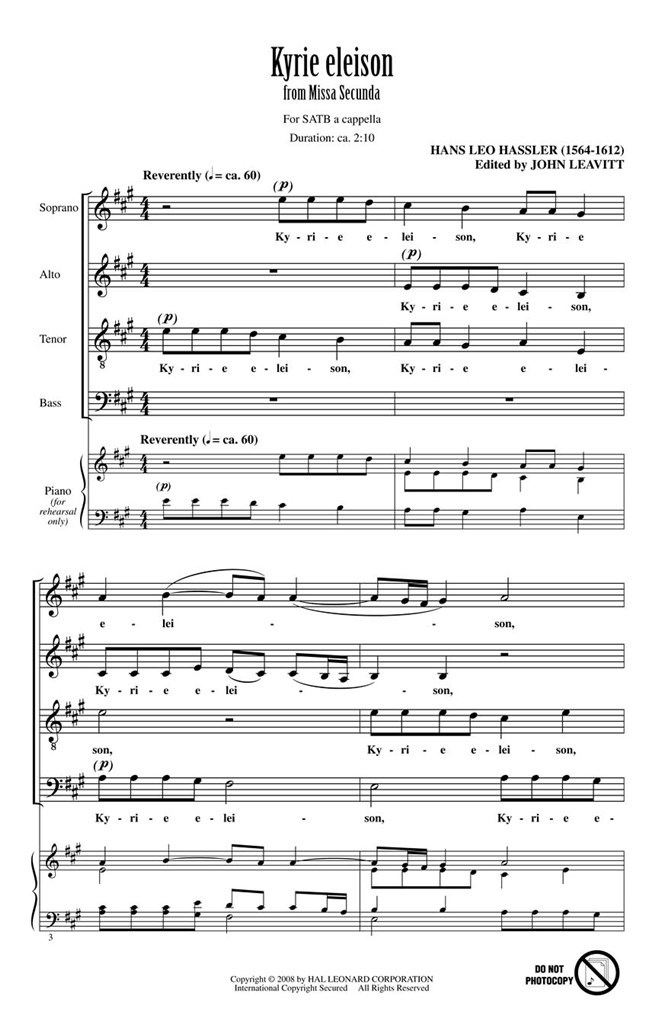 Kyrie eleison (from Missa secunda)