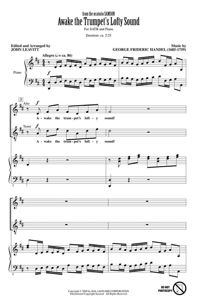 Awake the Trumpet's Lofty Sound