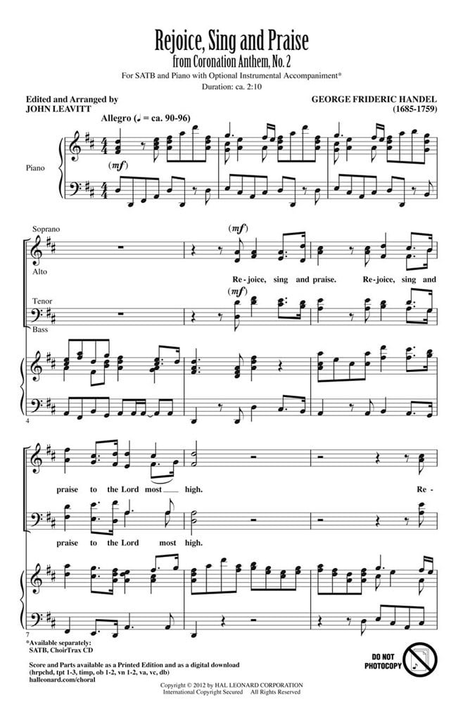 Rejoice, Sing and Praise