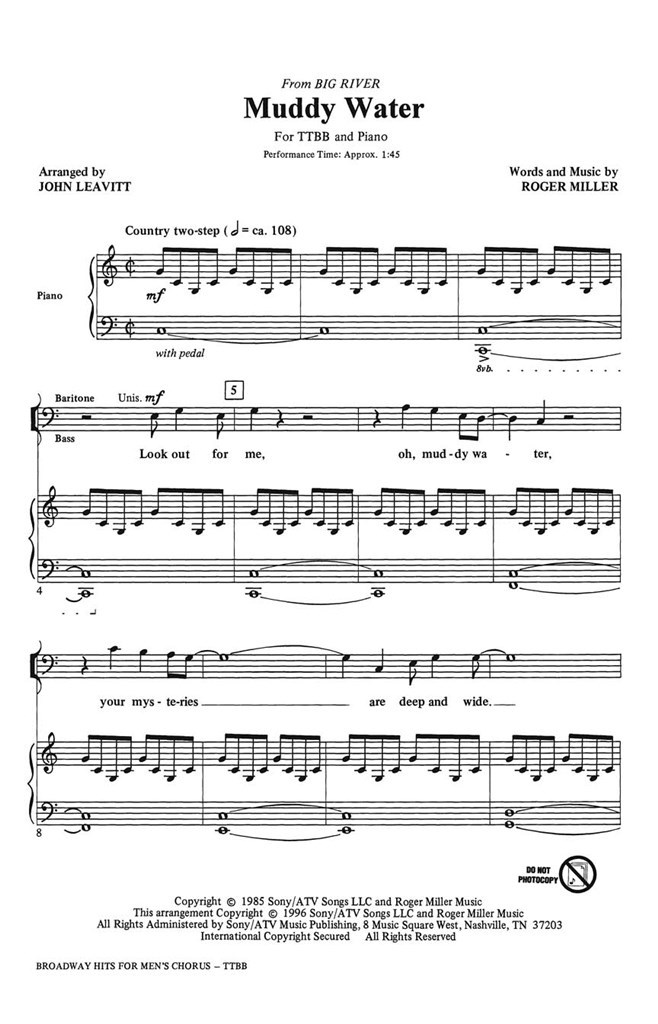 Broadway Hits for men's chorus (collection)