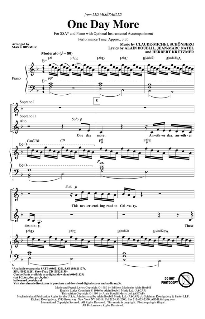 One day more (Les Misérables)