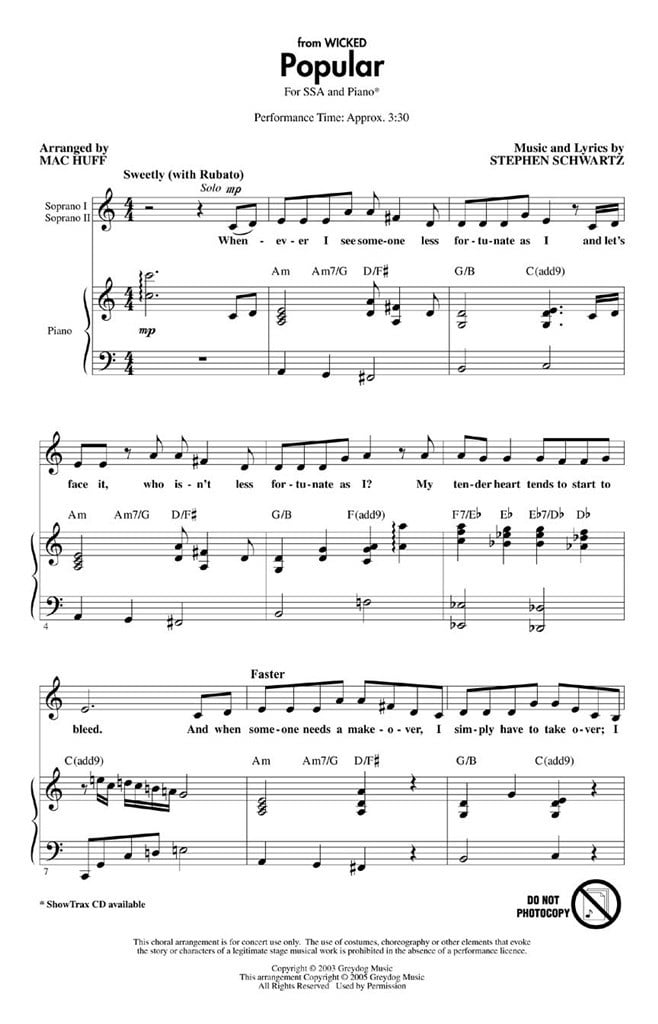 Popular (from Wicked)