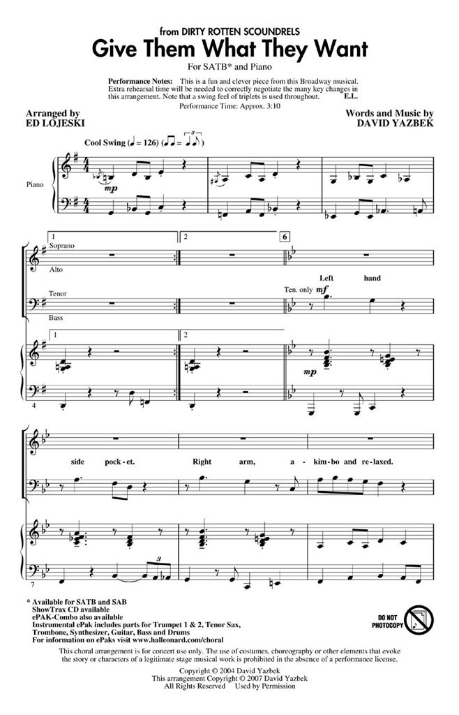 Give Them What They Want (SATB)
