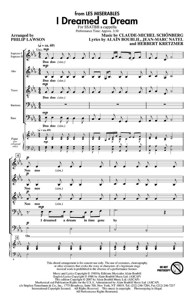 I Dreamed a Dream (from Les Misérables)